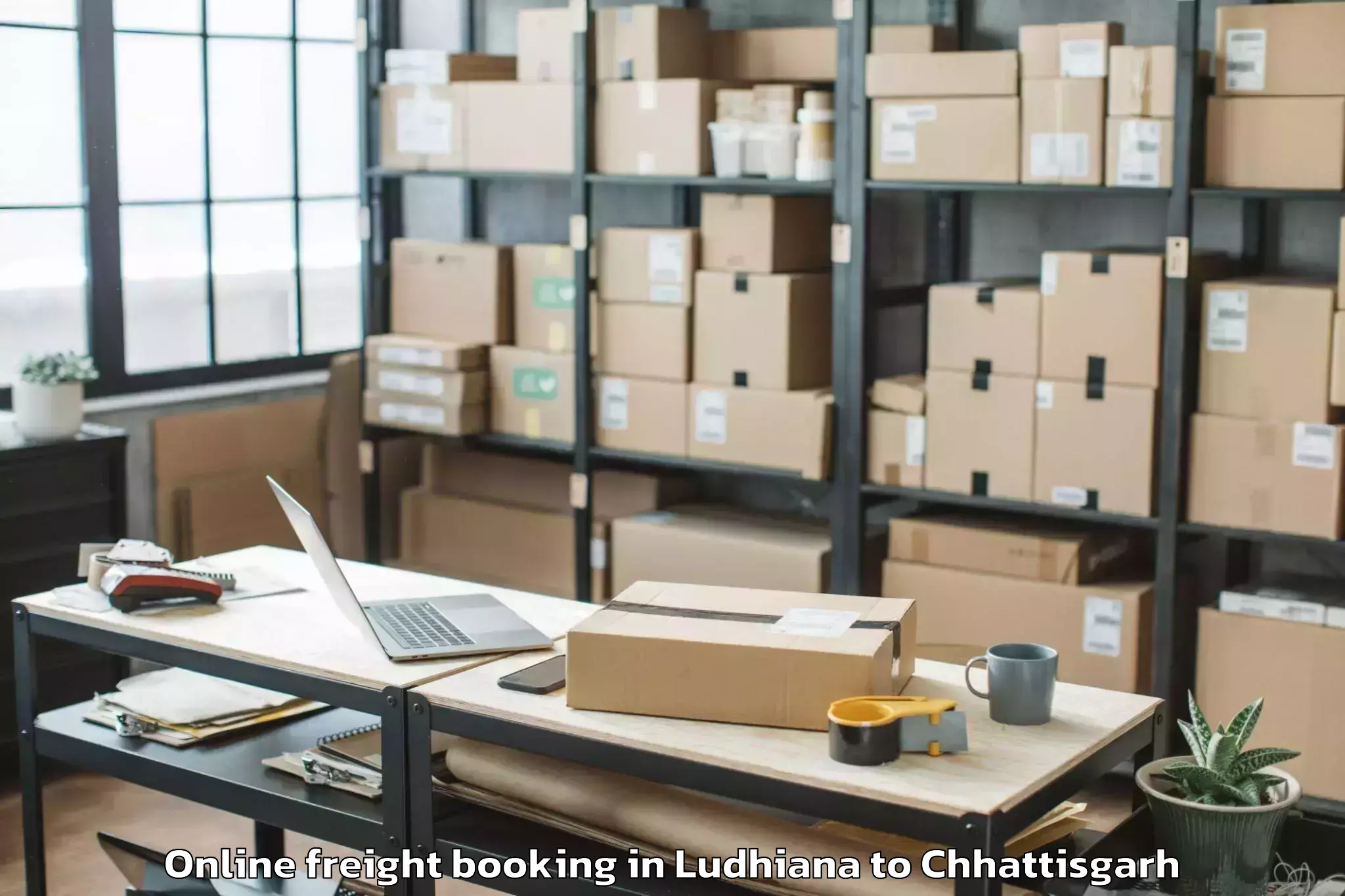 Affordable Ludhiana to Jashpurnagar Online Freight Booking